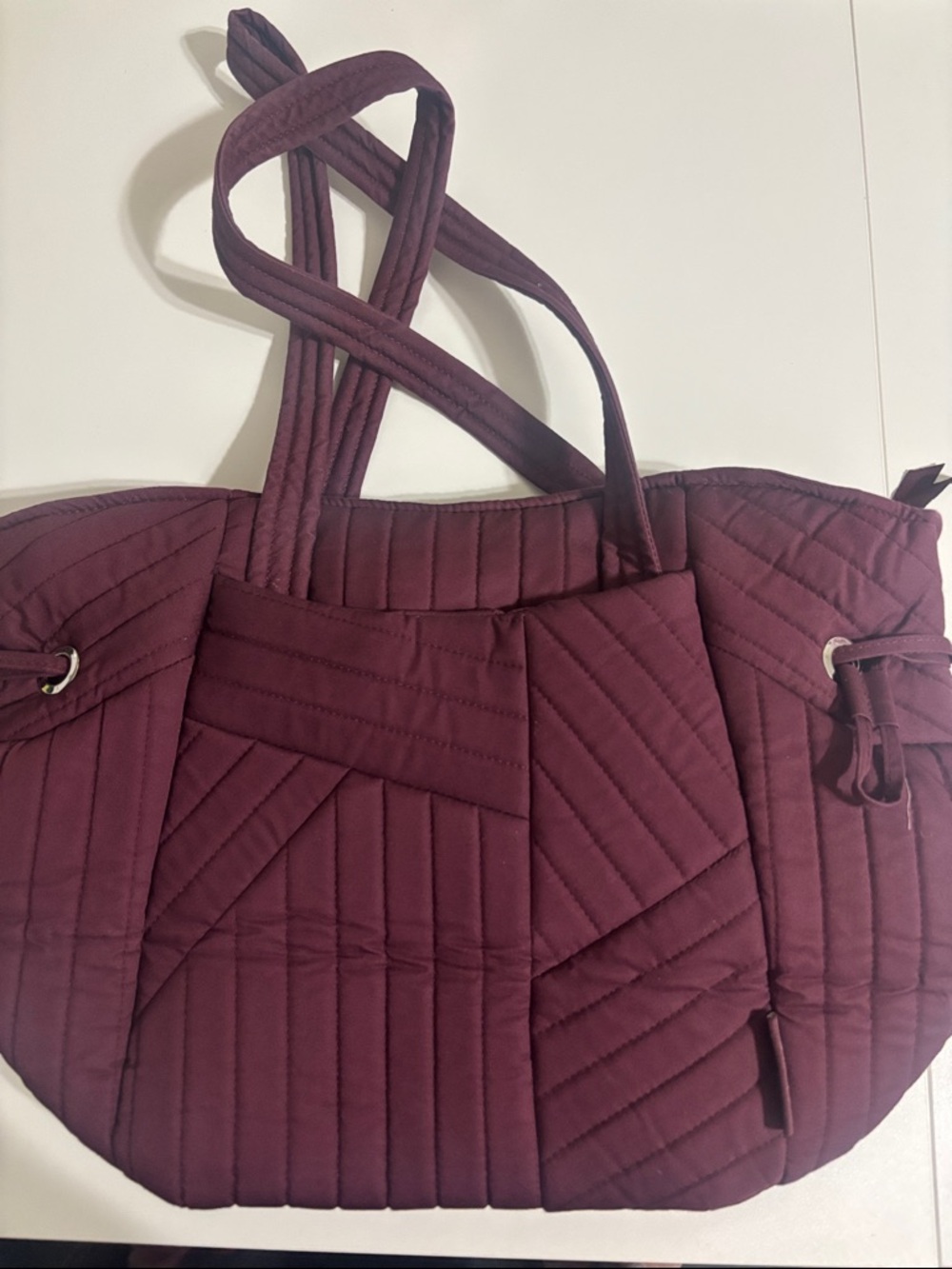 Vera Bradley Glenna Satchel Bag in Mulled Wine.